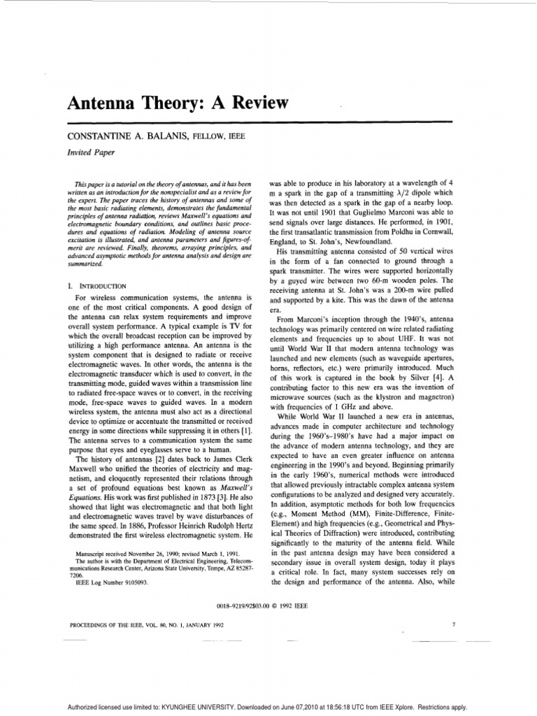 MODERN ANTENNA HANDBOOK BALANIS PDF DOWNLOAD intelligence overview