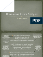 Brianstorm Lyrics Analysis-Media