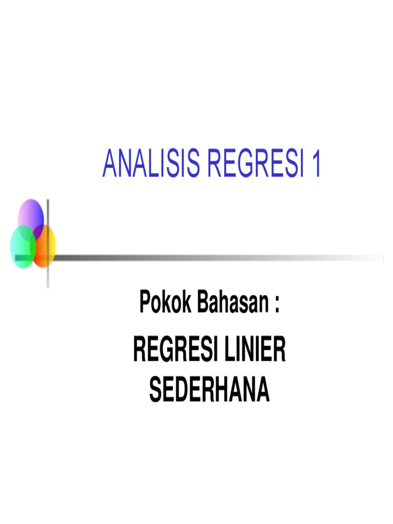 Contoh Soal Regresi Linier Sederhana Dan Jawabannya - Contoh Soal Terbaru