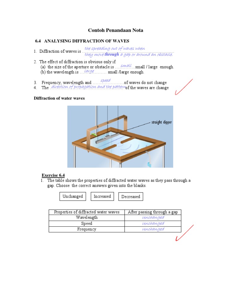 Contoh Penandaan Modul Fizik  Wavelength  Waves