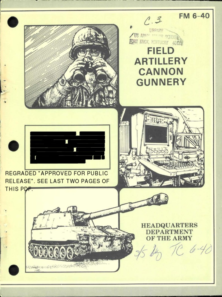 FM 640 1984 OBSOLETE Field Artillery Cannon Gunnery PDF Trajectory