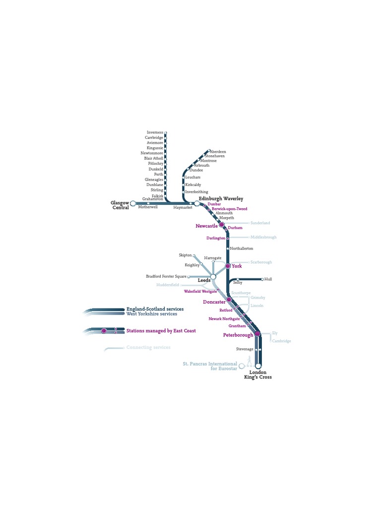 East Coast Mainline Stations Map | PDF