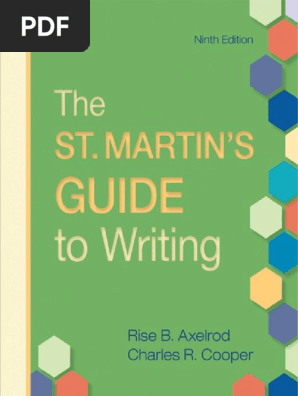The St Martin S Guide To Writing Ninth Edition Genre Essays