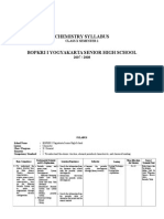 Chemistry Syllabus: Class X Semester 1