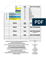 EXCEL FUNCTIONS EXAMPLE