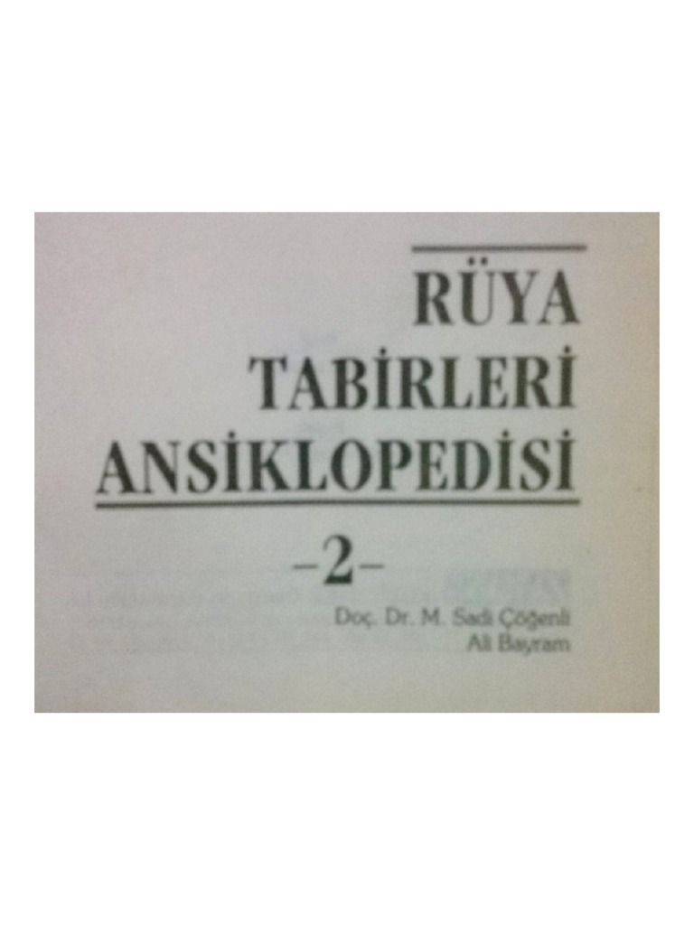 Rüya Tabirleri Ansiklopedisi (ZAMAN) 2. Cildin Önsözü | PDF