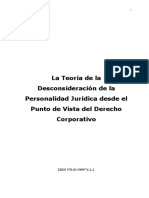 LA TEORÍA DE LA DESCONSIDERACIÓN DE LA PERSONALIDAD JURÍDICA DESDE EL PUNTO DE VISTA DEL DERECHO CORPORATIVO