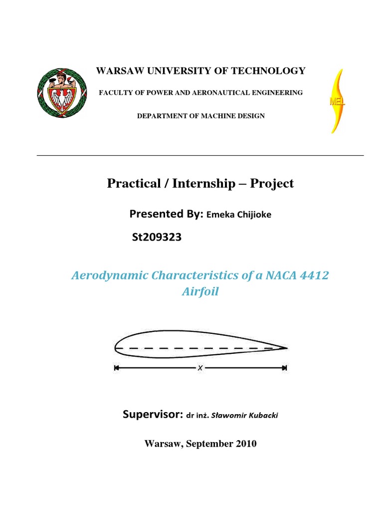 Aerodynamic Characteristics of A NACA 4412 Airfoil | PDF | Airfoil ...