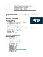 PRÁTICAS QOE (Verificação de Materias e Reagentes)