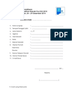 Formulir Pendaftaran Pelatihan Pra Osk 2015
