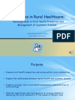 disparities in rural healthcare-nursing  oral health