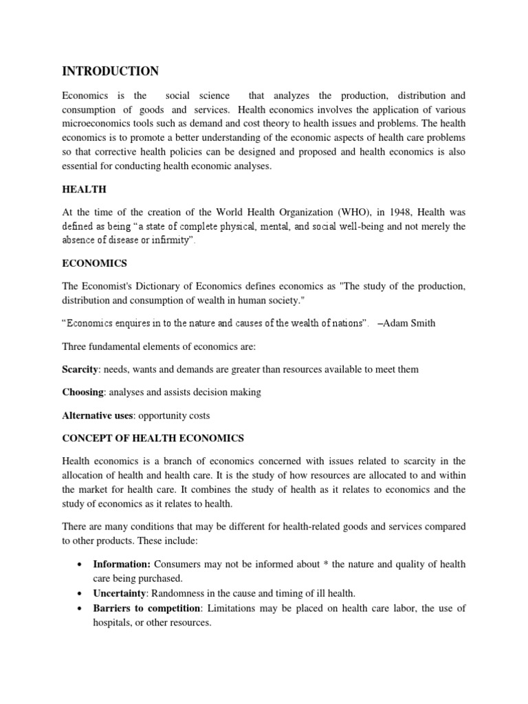 Health Economics PDF Health Economics CostBenefit Analysis