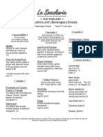 La Snackeria Lunch Menu Nov 2014 