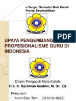 Upaya Pengembangan Profesionalisme Guru Di Indonesia