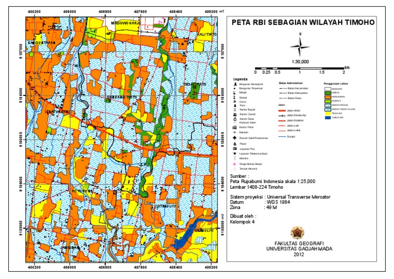 Peta RBI Wilayah Timoho Skala 1:30,000 | PDF | Teknologi & Rekayasa