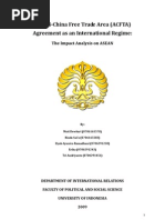 Download ASEAN-China Free Trade Area ACFTA Agreement as an International Regime The Impact Analysis on ASEAN by Erika Angelika SN24674929 doc pdf