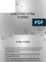 Creating HTML Forms