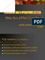 Linux Fajl Sistemi - Prezentacija Iz Os