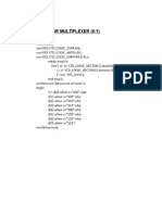 VHDL Code For Multiplexer (8:1)