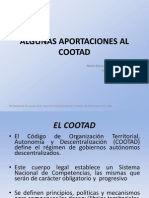 Algunas Aportaciones Al Cootad