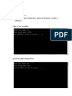 Programming C++ - Create 2 Simple Mathematic Operator Function Using C++ Software