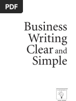 Download Business Writing Clear and Simple by usernamet-aken SN24676799 doc pdf