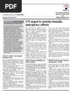 Un Urged To Sustain Somalia Anti-Piracy Efforts: A Newslink Service For Dole Chile