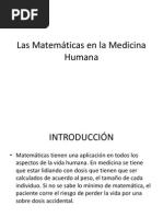 Las Matemáticas en La Medicina Humana m