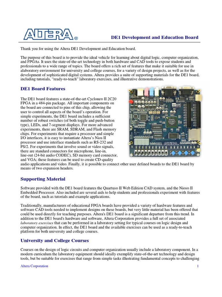 DE1 Introduction Box | PDF | Art | Computers