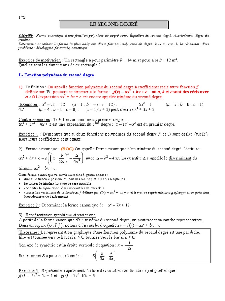 Second Degre PDF | PDF