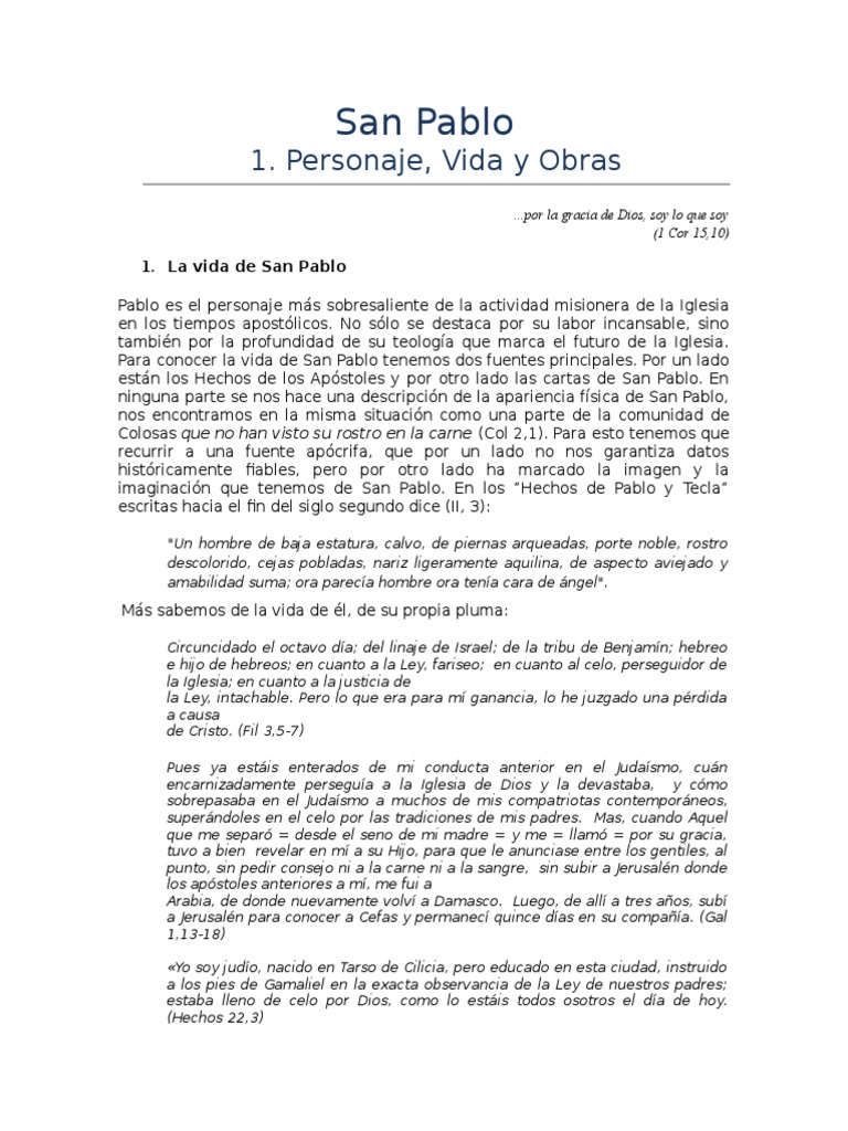 La Vida Y Conversión De San Pablo De Perseguidor De Cristianos A Mayor