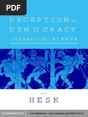 Public Lecture - Deliberation, decision-making and evidence in Classical Greece