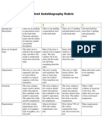 Autobiography Rubric