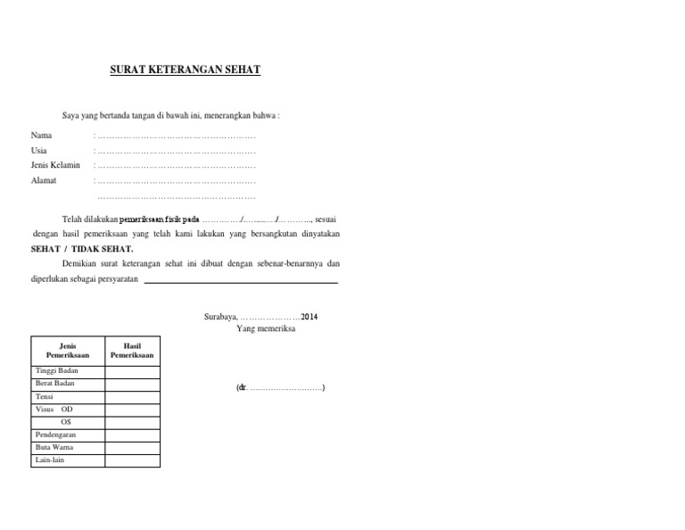 The Surat Keterangan Sehat Kevin
