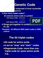 The Genetic Code: 1. A Triplet Code Comprised of Three Nucleotide Bases in A Sequence. 2. How Many Triplet Codes?