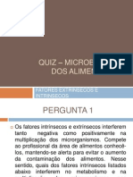 Quiz – Microbiologia Dos Alimentos.ppt Aula 01