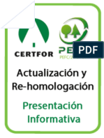 Rehomologación CERTFOR/PEFC - Presentación Informativa.