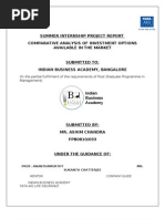 Download Summer Internship Project Report Comparative Analysis of Investment Options Available by hemantetw SN24681383 doc pdf