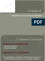 Chapter 8 Mandatory and Directory Statutes