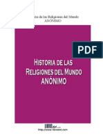 Historia De Las Religiones -Anónimo