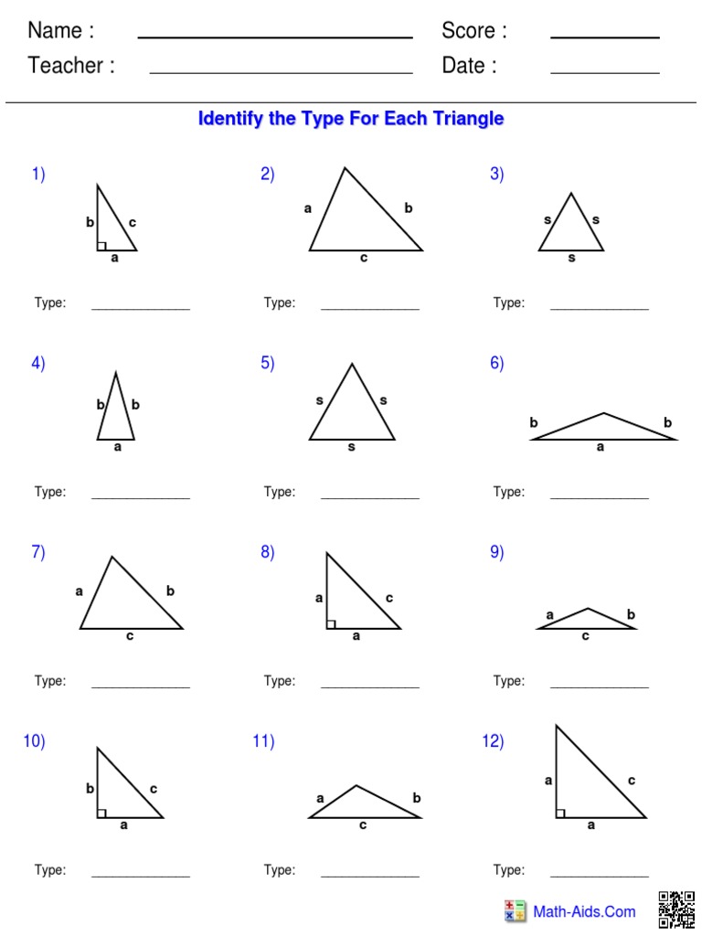 Identify Triangles PDF
