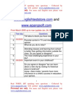 Real TOEFL IBT Speaking Test Questions From March 2005 Up to Now