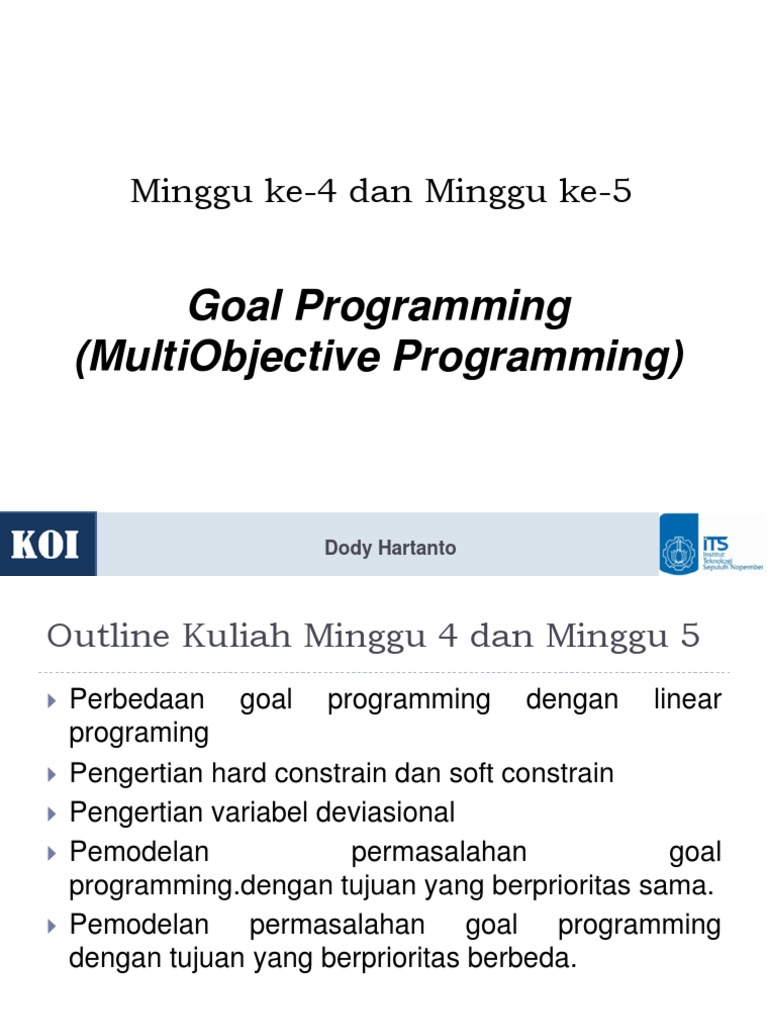 Goal Programming