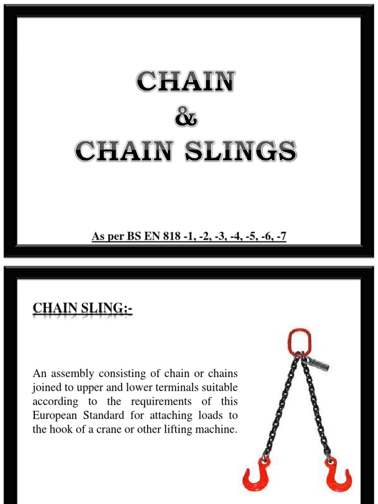 Chain Sling Standards and Inspection Guide | PDF