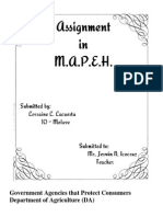 Assignment in M.A.P.E.H.