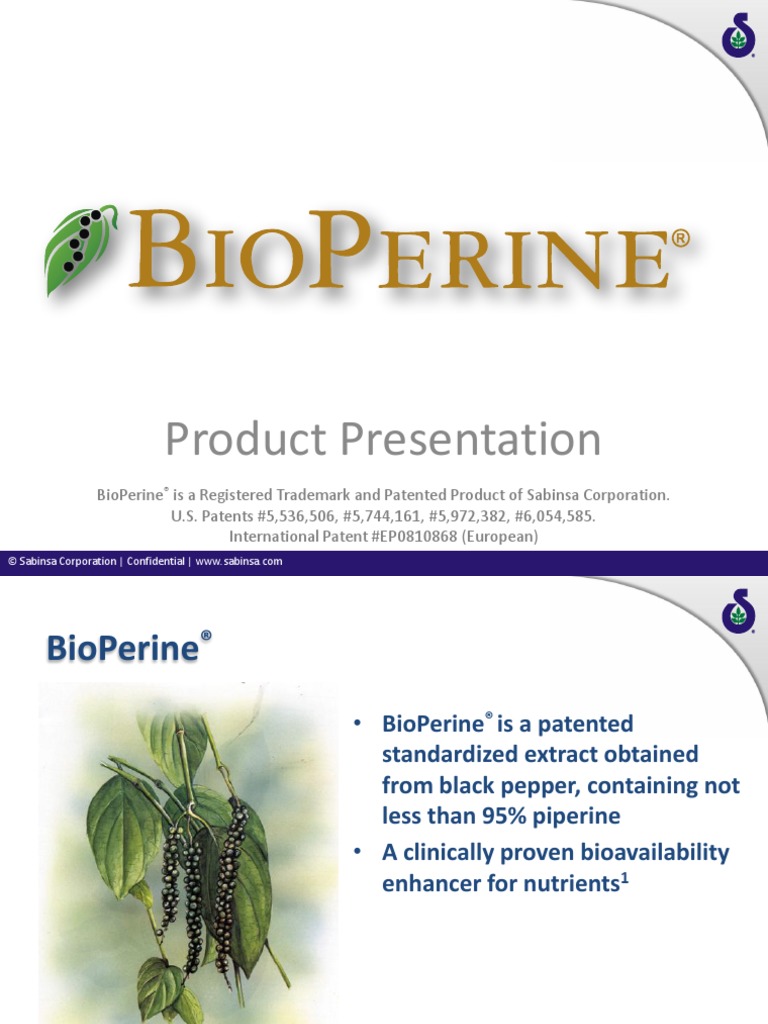 BioPerine®: Enhancing Nutrient Absorption | PDF