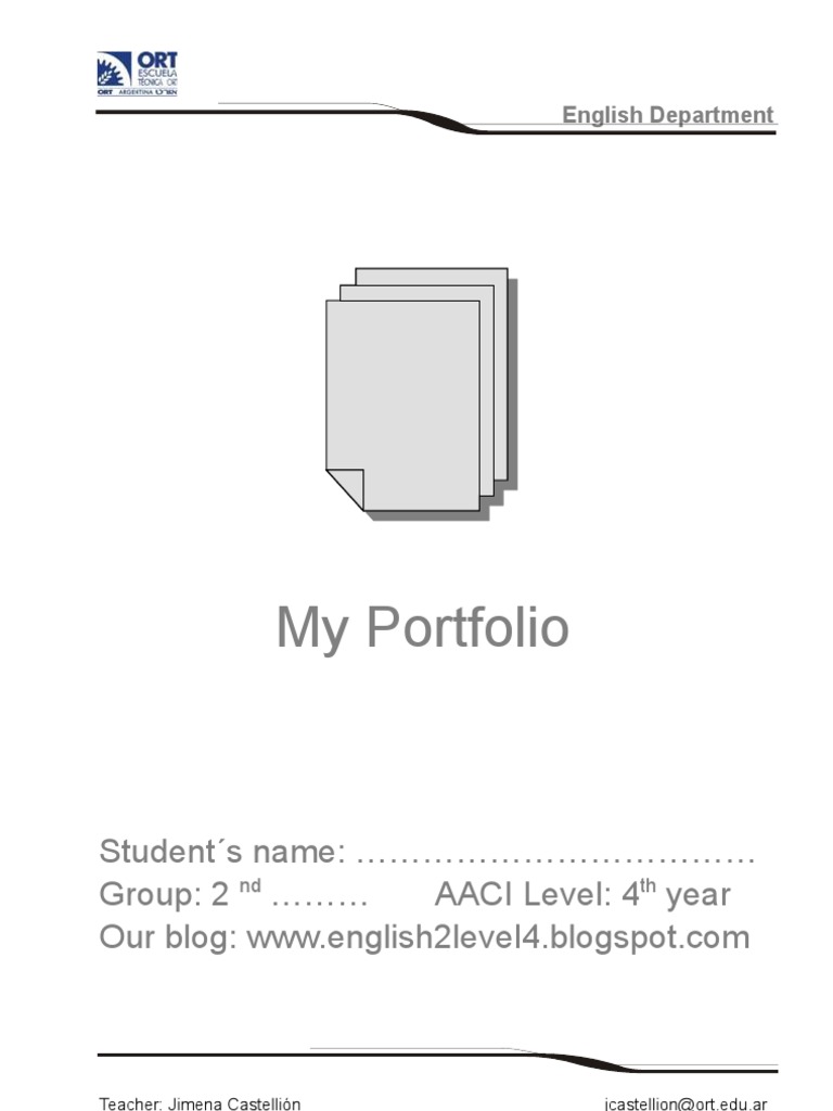 English Department Student Portfolio | PDF