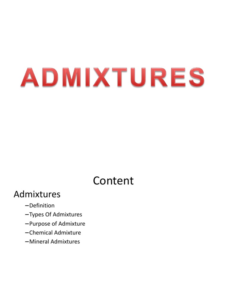 Admixtures in Civil Engineering | PDF | Concrete | Chemistry