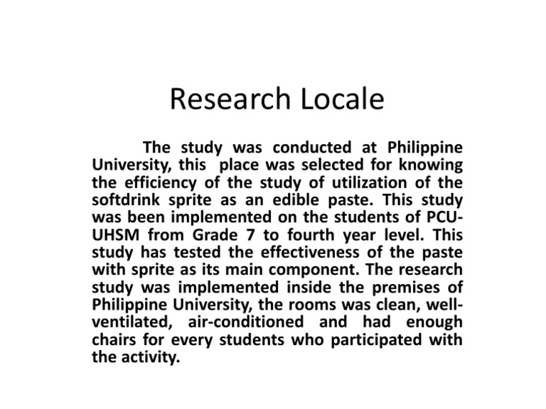 example of local research paper