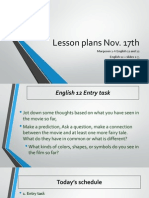 Nov 17th Lesson Plans